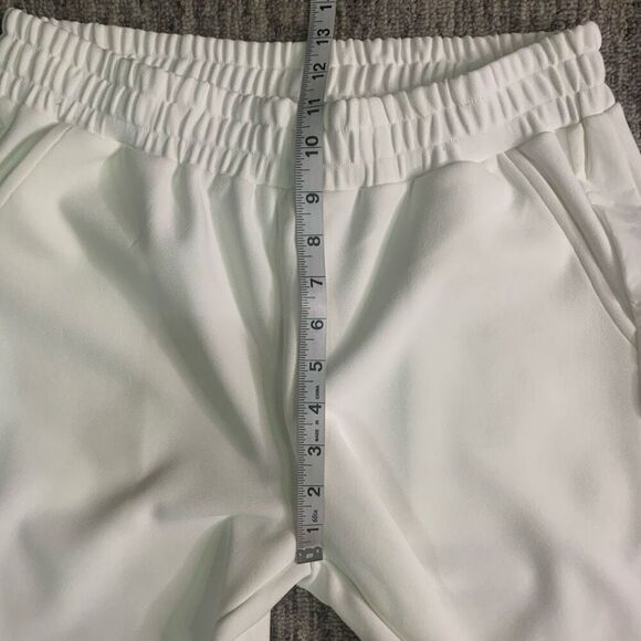 Joh Apparel Womens Large Elastic Waist Jogger Pants White Pockets‎ Stretc… - Picture 6 of 8